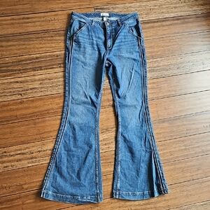 Shyanne Blue Flare Wide Leg Jeans Size 32